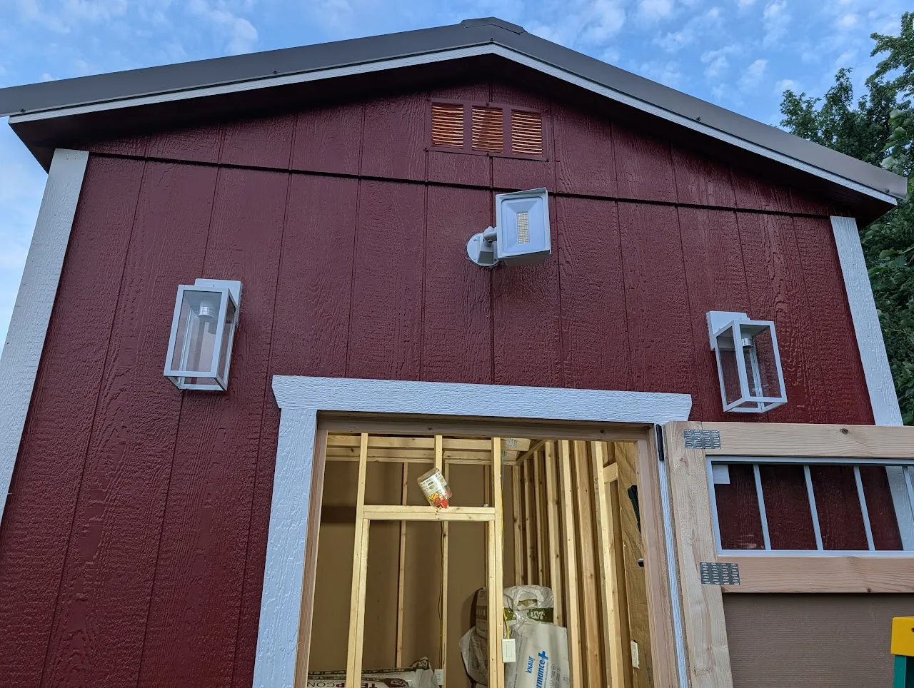 exterior lights installed