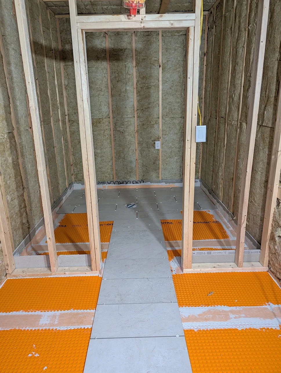 laying out the tiles