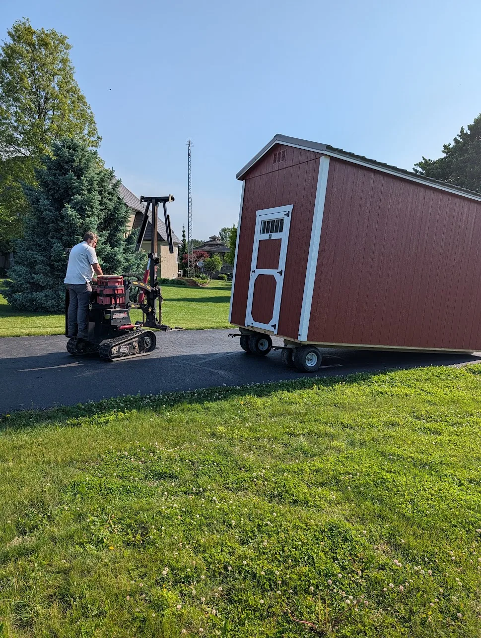 shed being put on dollies