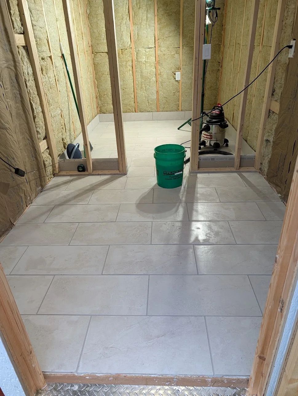 grout done and floor complete