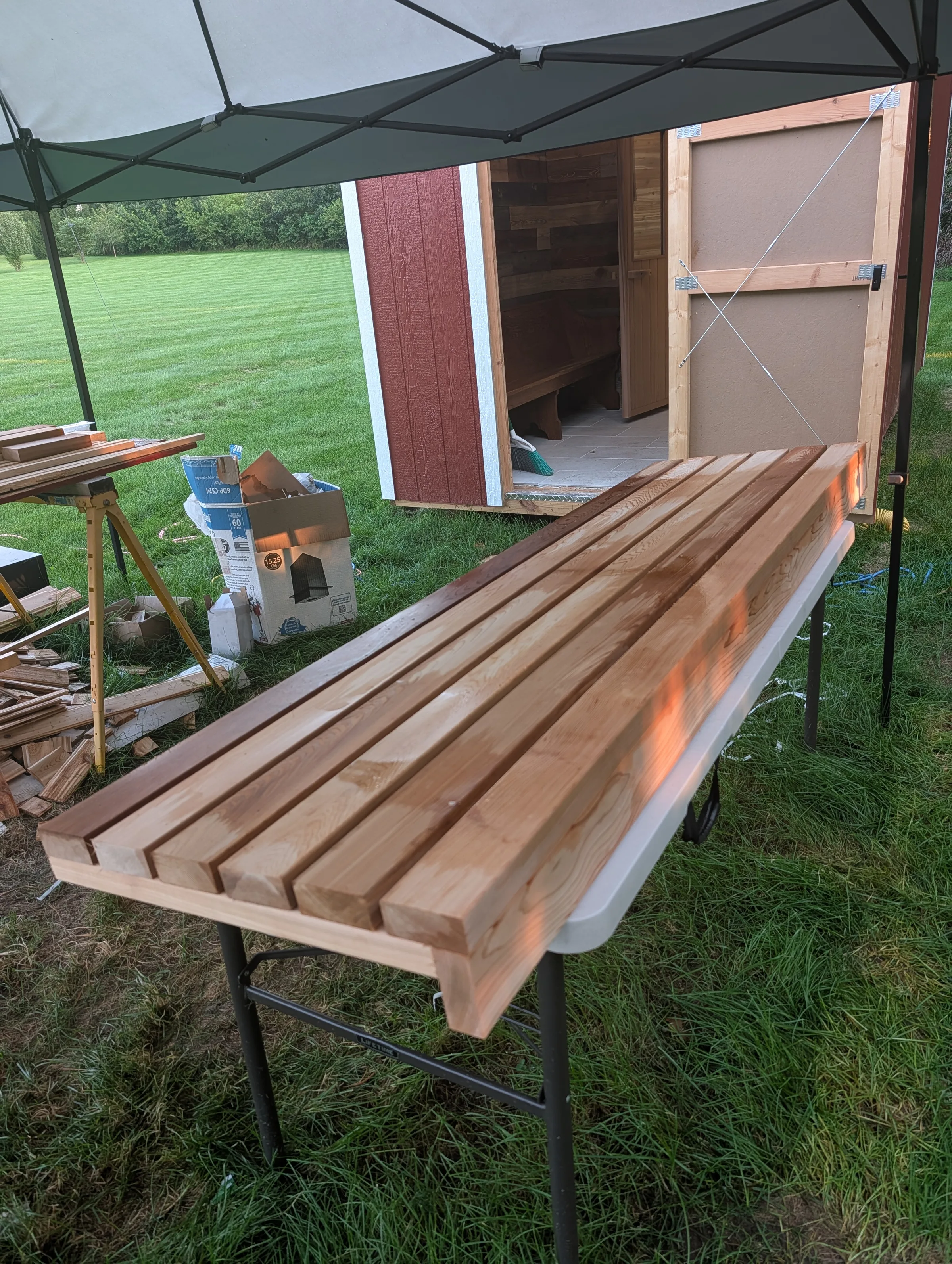 finished first bench