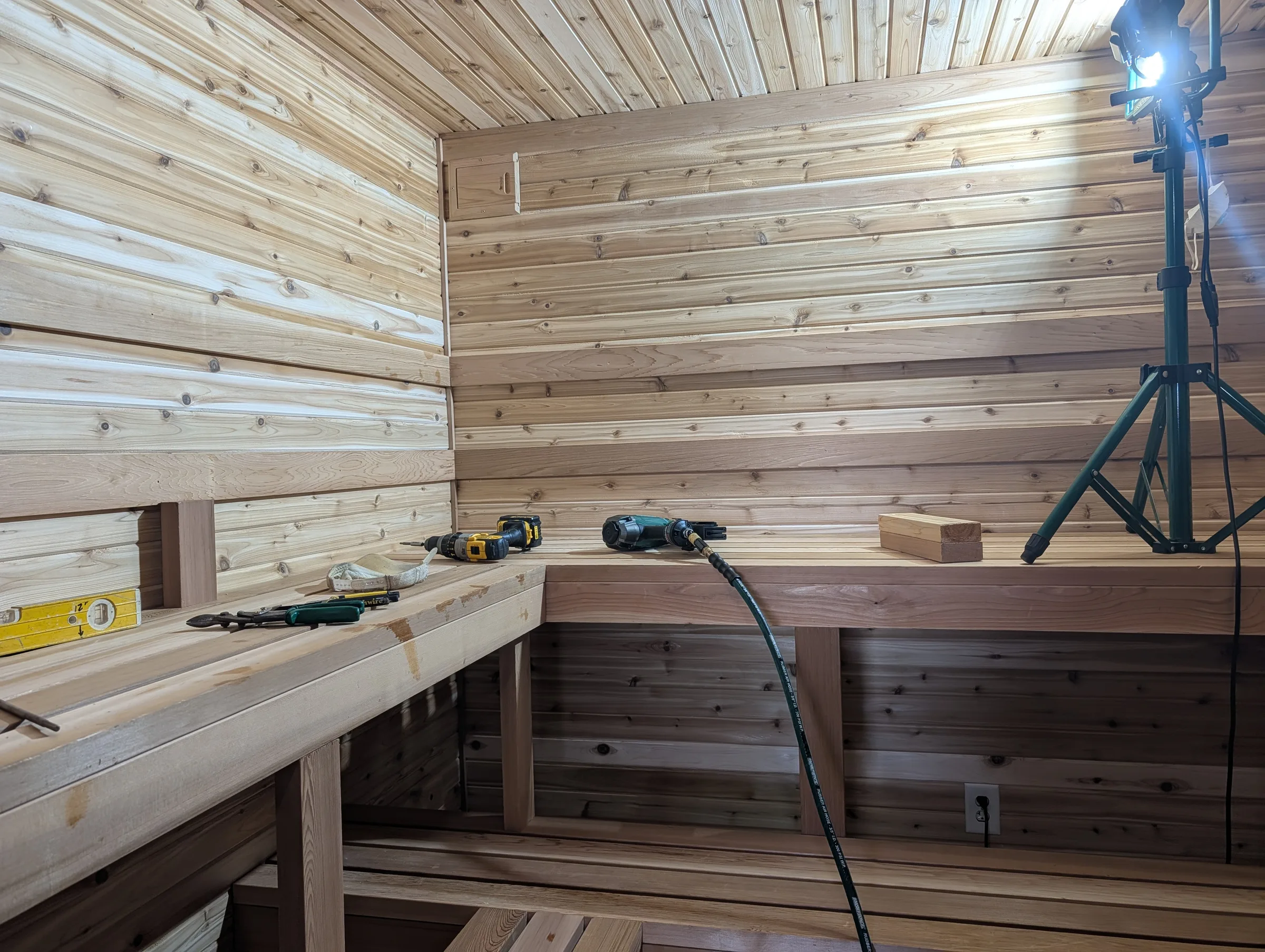 backrests installed