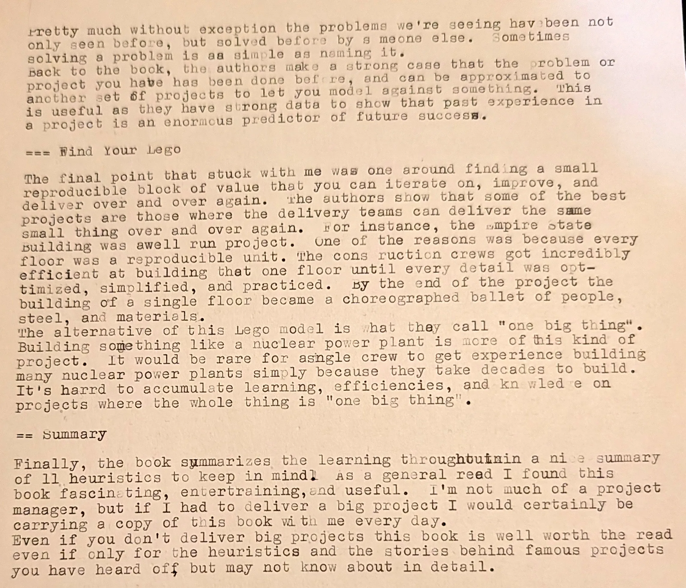 How Big Things Get Done - typed draft page 2